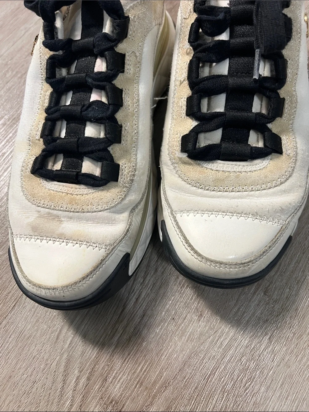 Chanel Trainers Suede and Leather Sneakers - Picture 4 of 15